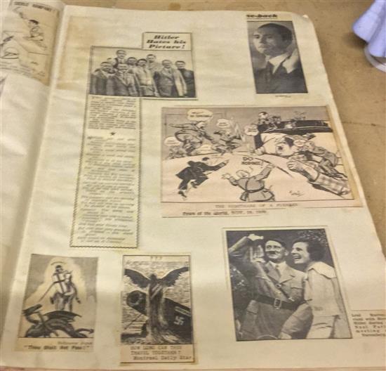 Large book of cartoon cuttings